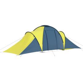 Cort camping, 6 persoane, albastru și galben, 5 image