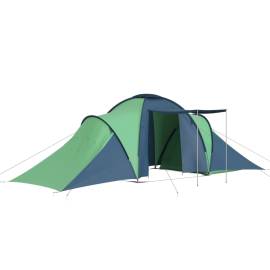 Cort camping, 6 persoane, albastru și verde, 2 image