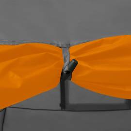 Cort camping tip iglu, 8 pers., gri/portocaliu, 650x240x190 cm, 2 image
