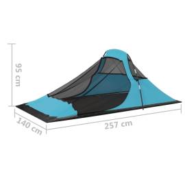 Cort de camping, albastru, 317x240x100 cm, 9 image