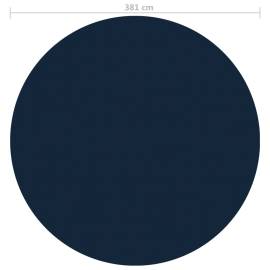 Folie solară plutitoare piscină, negru/albastru, 381 cm, pe, 5 image