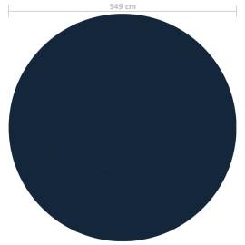 Folie solară plutitoare piscină, negru/albastru, 549 cm, pe, 5 image