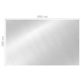 Folie solară plutitoare piscină dreptunghiular argintiu 8x5m pe, 5 image