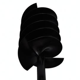 Burghiu manual cu mâner 180 mm cu 3 spirale, negru, 5 image