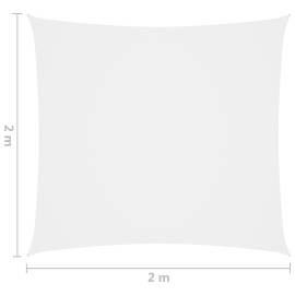 Pânză parasolar, alb, 2x2 m, țesătură oxford, pătrat, 6 image