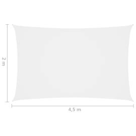 Pânză parasolar, alb, 2x4,5 m, țesătură oxford, dreptunghiular, 6 image