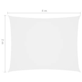 Pânză parasolar, alb, 2x4 m, țesătură oxford, dreptunghiular, 6 image