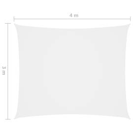 Pânză parasolar, alb, 3x4 m, țesătură oxford, dreptunghiular, 6 image