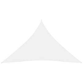 Pânză parasolar, alb, 3x4x4 m, țesătură oxford, triunghiular, 3 image