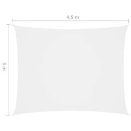 Parasolar, alb, 3x4,5 m, țesătură oxford, dreptunghiular, 6 image