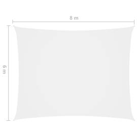 Parasolar, alb, 6x8 m, țesătură oxford, dreptunghiular, 6 image