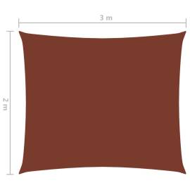 Parasolar, cărămiziu, 2x3 m, țesătură oxford, dreptunghiular, 6 image