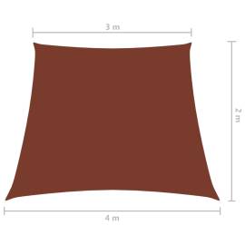 Parasolar, cărămiziu, 3/4x2 m, țesătură oxford, trapez, 6 image