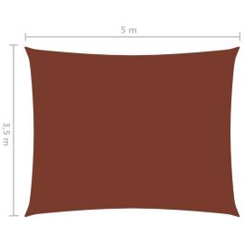 Parasolar, cărămiziu, 3,5x5 m, țesătură oxford, dreptunghiular, 6 image
