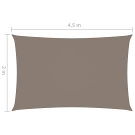 Parasolar, gri taupe, 2x4,5 m, țesătură oxford, dreptunghiular, 6 image