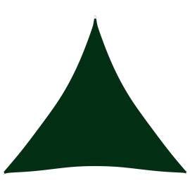 Parasolar, verde închis, 4x4x4m, țesătură oxford, triunghiular