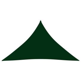 Parasolar, verde, 3,5x3,5x4,9 m, țesătură oxford, triunghiular