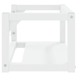 Cadru chiuvetă de baie pentru perete, alb, 59x38x31 cm, fier, 4 image