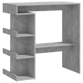 Masă bar cu raft de depozitare, gri beton, 100x50x101,5 cm, pal, 2 image
