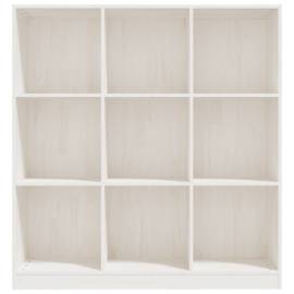 Bibliotecă/separator cameră alb 104x33,5x110 cm lemn masiv pin, 6 image