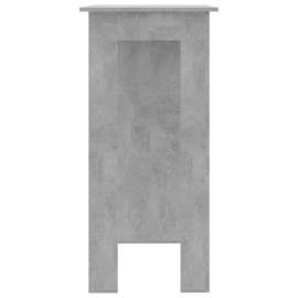 Masă de bar cu raft, gri beton,102x50x103,5 cm, pal, 6 image