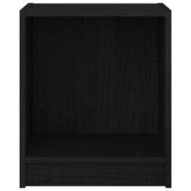 Noptieră, negru, 35,5x33,5x41,5 cm, lemn masiv de pin, 5 image