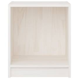 Noptiere, 2 buc., alb, 35,5x33,5x41,5 cm, lemn masiv de pin, 7 image