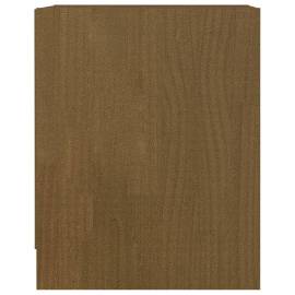 Noptiere, 2 buc., maro miere, 35,5x33,5x41,5 cm, lemn masiv pin, 8 image