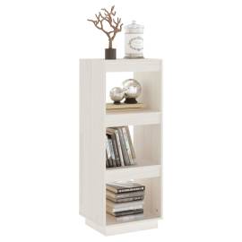 Bibliotecă/separator cameră, alb, 40x35x103 cm, lemn masiv pin, 4 image