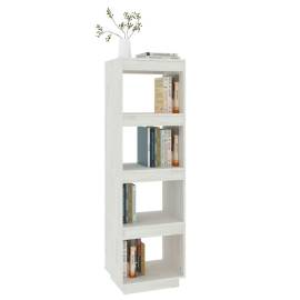 Bibliotecă/separator cameră, alb, 40x35x135 cm, lemn masiv pin, 4 image