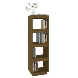 Bibliotecă/separator cameră maro miere 40x35x135cm lemn pin, 4 image