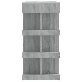 Masă bar cu raft de depozitare stejar sonoma gri 100x50x101,5cm, 6 image