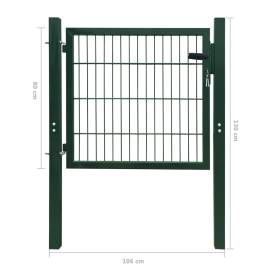 Poartă pentru gard 2d (simplă), verde, 106x130 cm, 6 image