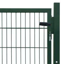 Poartă pentru gard 2d (simplă), verde, 106x130 cm, 4 image