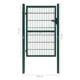 Poartă pentru gard 2d (simplă), verde, 106x170 cm, 7 image