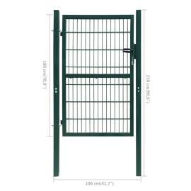 Poartă pentru gard 2d (simplă), verde, 106x230 cm, 7 image