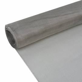 Plasă de sârmă, argintiu, 100 x 500 cm, oțel inoxidabil