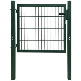 Poartă de gard, verde, 105x150 cm, oțel
