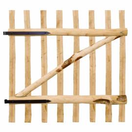 Poartă de gard din lemn de alun 100 x 100 cm, 2 image