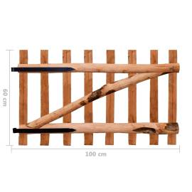 Poartă de gard simplă, din lemn de alun, 100 x 60 cm, 6 image