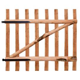 Poartă de gard simplă, din lemn de alun, 100x90 cm, 2 image