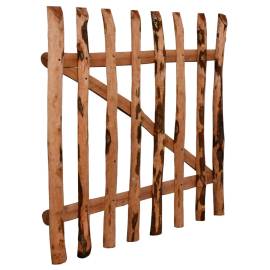 Poartă de gard simplă, din lemn de alun, 100x90 cm, 3 image