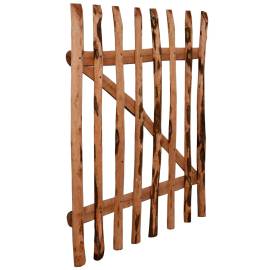 Poartă de gard simplă, lemn de alun tratat, 100x120 cm, 3 image