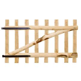 Poartă simplă pentru gard, lemn de alun, 100 x 60 cm, 2 image