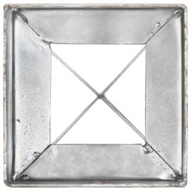 Țăruși de sol, 12 buc., argintiu, 10x10x76 cm, oțel galvanizat, 5 image