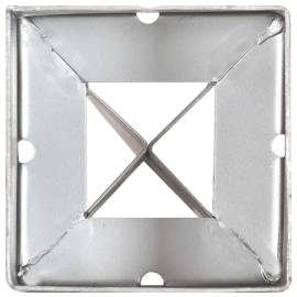 Țăruși de sol, 12 buc., argintiu, 9x9x90 cm, oțel galvanizat, 5 image