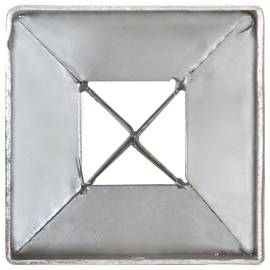 Țăruși de sol, 6 buc., argintiu, 7x7x90 cm, oțel galvanizat, 5 image