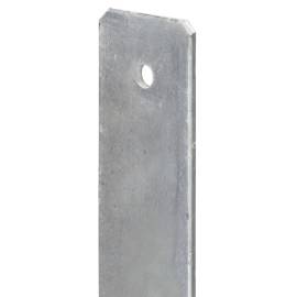 Ancore de gard, 2 buc., argintiu, 7x6x60 cm, oțel galvanizat, 5 image