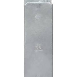 Ancore de gard, 2 buc., argintiu, 8x6x60 cm, oțel galvanizat, 4 image
