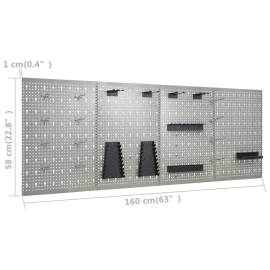 Panouri pentru scule de perete, 4 buc., 40 x 58 cm, oțel, 10 image